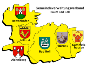 Karte und Logos Gemeindeverwaltungsverband Bad Boll